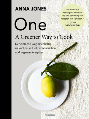 cover image of ONE--A Greener Way to Cook